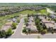 Wide aerial shot of the neighborhood highlighting lush landscaping and beautiful surrounding area at 10832 Montvale Cir, Highlands Ranch, CO 80130