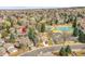 Aerial view of the property in a neighborhood close to community pool and tennis courts at 5050 W 102Nd Ave, Westminster, CO 80031