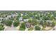 Expansive aerial view of a neighborhood showcasing tree-lined streets and various single-Gathering homes at 19334 E Prentice Pl, Centennial, CO 80015