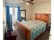 Bedroom with carpet floors, ceiling fan and natural lighting at 12578 Dexter Way, Thornton, CO 80241