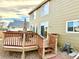 Lovely deck with outdoor seating, ideal for entertaining and enjoying the backyard view in a comfortable setting at 12578 Dexter Way, Thornton, CO 80241