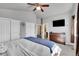 Large main bedroom with lots of storage and walk in closet is bright and airy at 7835 Canvasback Cir, Littleton, CO 80125