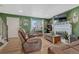 Inviting living room with a fireplace, wood floors, and modern furnishings at 3614 W Radcliff Ave, Denver, CO 80236