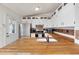 Inviting kitchen with white cabinets, butcher block countertops and stainless appliances at 113 Rockaway Ave, Castle Rock, CO 80104