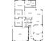 Upstairs floor plan featuring bedrooms, kitchen, dining area, living room, garage, foyer, Gathering room, laundry, and baths with dimensions at 8225 W 67Th Pl, Arvada, CO 80004