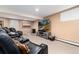 Enjoy movies in this finished basement featuring theater seating and large screen TV at 4 Cherry Hills Farm Dr, Cherry Hills Village, CO 80113