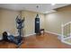 Finished basement workout space with exercise equipment. Great for home fitness enthusiasts! at 10371 Knollside Dr, Parker, CO 80134