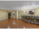 Finished basement features a bar area with counter seating and open living space at 10371 Knollside Dr, Parker, CO 80134