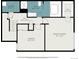 Floorplan that shows dimensions of primary and other bedroom, bath, walk in closet, laundry and hall at 2812 W Davies Dr, Littleton, CO 80120