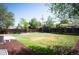 Lush backyard with a well-maintained lawn, privacy fence, and ample space for outdoor entertaining at 7870 Magnolia St, Commerce City, CO 80022