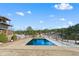Backyard pool and patio overlooking forest at 367 Sandy Hollow Trl, Franktown, CO 80116