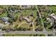 Aerial view of a stately home with sprawling lawn, framed by mature trees and landscaping at 4480 S Franklin St, Cherry Hills Village, CO 80113