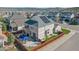 Back of house features a patio, hot tub, and solar panels on the roof at 3917 Starry Night Loop, Castle Rock, CO 80109