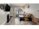 Inviting living room with modern fireplace, neutral paint, and wood floors, creating a comfortable atmosphere at 841 Crisman Dr # 9, Longmont, CO 80501
