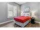 Comfortable bedroom with plantation shutters, hardwood floors, and soft, natural lighting at 22656 E Glidden Dr, Aurora, CO 80016