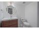 Modern bathroom with a stylish vanity, unique mirror, and contemporary fixtures providing a clean and elegant space at 1818 S Quebec Way # B15-5, Denver, CO 80231