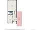 Downstairs floor plan featuring a bedroom, bathroom, garage, foyer, and an outdoor patio at 2103 W 32Nd Ave # 10, Denver, CO 80211