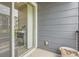 Balcony area, a sliding glass door gives view to the apartment at 16841 Askins Loop # 105, Parker, CO 80134