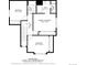 Second floor floorplan shows layout of kitchen, living room, bedrooms, and bathrooms at 1816 S Pagosa Way # 5, Aurora, CO 80017