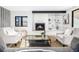 Cozy living room with a fireplace, built-in shelves, comfortable seating, and natural light at 1685 S Milwaukee St, Denver, CO 80210