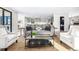 Bright living room with modern decor, plush seating, and views into the kitchen area at 1685 S Milwaukee St, Denver, CO 80210