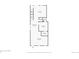 Floor plan for first floor of property shows kitchen, bedroom, dining room, and living room at 3313 Curtis St, Denver, CO 80205