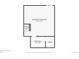Floor plan for the finished basement features a recreation area and bathroom at 3313 Curtis St, Denver, CO 80205
