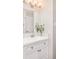 Bright bathroom with a white vanity, modern faucet, and decorative mirror, creating a fresh and inviting space at 2027 S Welch Cir, Lakewood, CO 80228