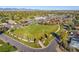 Expansive aerial view of a park, showcasing green spaces, trees, and surrounding neighborhood at 4020 Upham St, Wheat Ridge, CO 80033