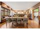 Spacious dining room with gleaming hardwood floors and a built-in window seat at 317 N Lafayette St, Denver, CO 80218