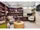 Inviting office space with custom built-in bookshelves and computer desk at 317 N Lafayette St, Denver, CO 80218