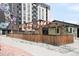 Outdoor patio with wooden pergola and fence offers a relaxed atmosphere at 4232 Jason St # 2, Denver, CO 80211