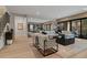 Spacious living room with ample seating, large windows, and contemporary decor, perfect for entertaining at 2580 Saddleback Dr, Castle Rock, CO 80104