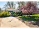Charming single-story home with a well-maintained lawn, mature trees, and a long driveway at 1542 Kilkenny St, Boulder, CO 80303