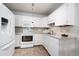 Functional kitchen with white cabinetry, modern appliances, and granite countertops at 3082 S Wheeling Way # 410, Aurora, CO 80014