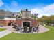 Outdoor fireplace and seating area with plenty of seats, great for gatherings with friends and Gathering at 3865 S Dayton St # 105, Aurora, CO 80014