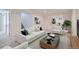 Finished basement featuring a comfortable seating area with stylish furniture and decor at 2065 Depew St, Edgewater, CO 80214
