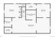 Floor plan of basement level with dimensions and layout of Gathering room, bedrooms, and laundry at 2065 Depew St, Edgewater, CO 80214