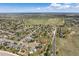 Expansive aerial view of a residential neighborhood featuring well-maintained homes and green spaces at 4804 Eckert St, Castle Rock, CO 80104