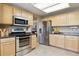 Modern kitchen with stainless steel appliances and abundant cabinet space at 4804 Eckert St, Castle Rock, CO 80104