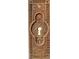 Elegant bronze door hardware features intricate detailing and a classic aesthetic, perfect for vintage homes at 230 E Ellsworth Ave, Denver, CO 80209