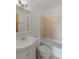 Clean bathroom featuring a white vanity, toilet, and a shower-tub combo, designed for practicality and comfort at 5102 Williams Fork Trl # 201, Boulder, CO 80301