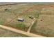 Aerial view of land for sale showing property boundary and outbuildings at 13640 County Road 182, Bennett, CO 80102