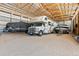 Spacious barn with ample room for RV, boats and other recreational vehicles at 13640 County Road 182, Bennett, CO 80102
