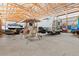 Spacious barn with ample room for RV, boats and other recreational vehicles at 13640 County Road 182, Bennett, CO 80102