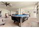 Recreation room with a pool table and room to relax at 13640 County Road 182, Bennett, CO 80102