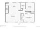 Floor plan of main level featuring 2 bedrooms, bathroom, kitchen, and living room at 2448 S Galapago St, Denver, CO 80223