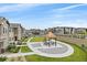 Community aerial view with well-maintained landscaping and seating area at 15476 W 64Th Loop # C, Arvada, CO 80007