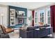 Bright living room featuring a fireplace, built-in shelving, and plenty of natural light at 8846 Yates Dr, Westminster, CO 80031