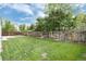 Backyard featuring grass and fence at 2986 S Elm St, Denver, CO 80222